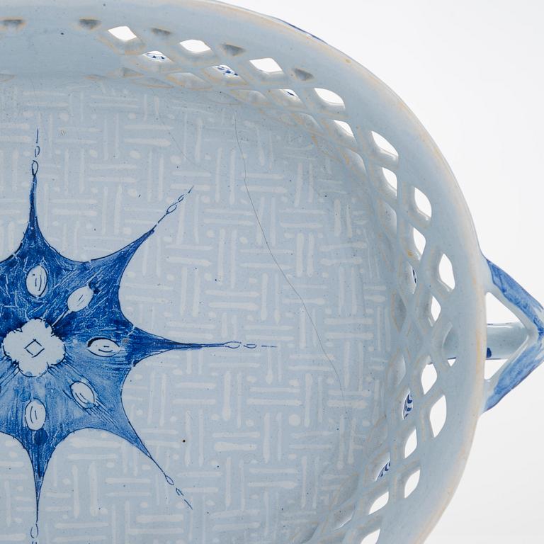 Rörstrand, a mid-18th-century faience bowl dated  8 november 1758.