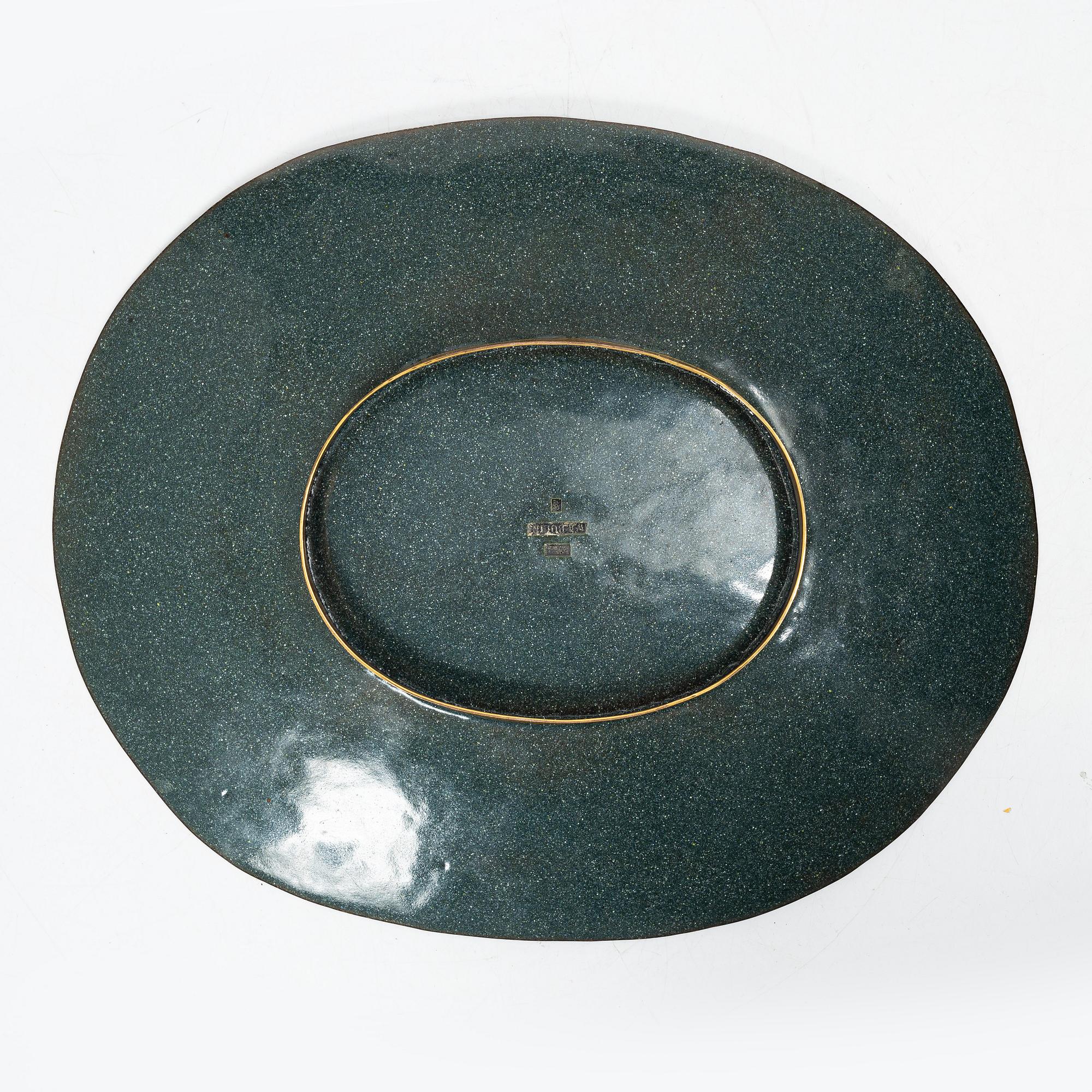 Barbro Littmarck, a brass and enamel dish, WA Bolin.
