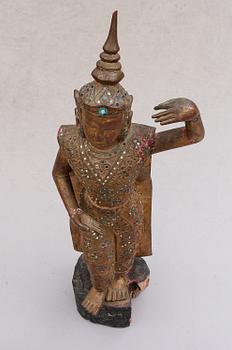 SKULPTUR, skuret trä, sydostasien, 1900-tal.