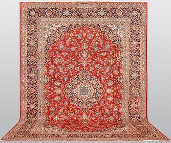 Keshan carpet signed approx. 425x304 cm.