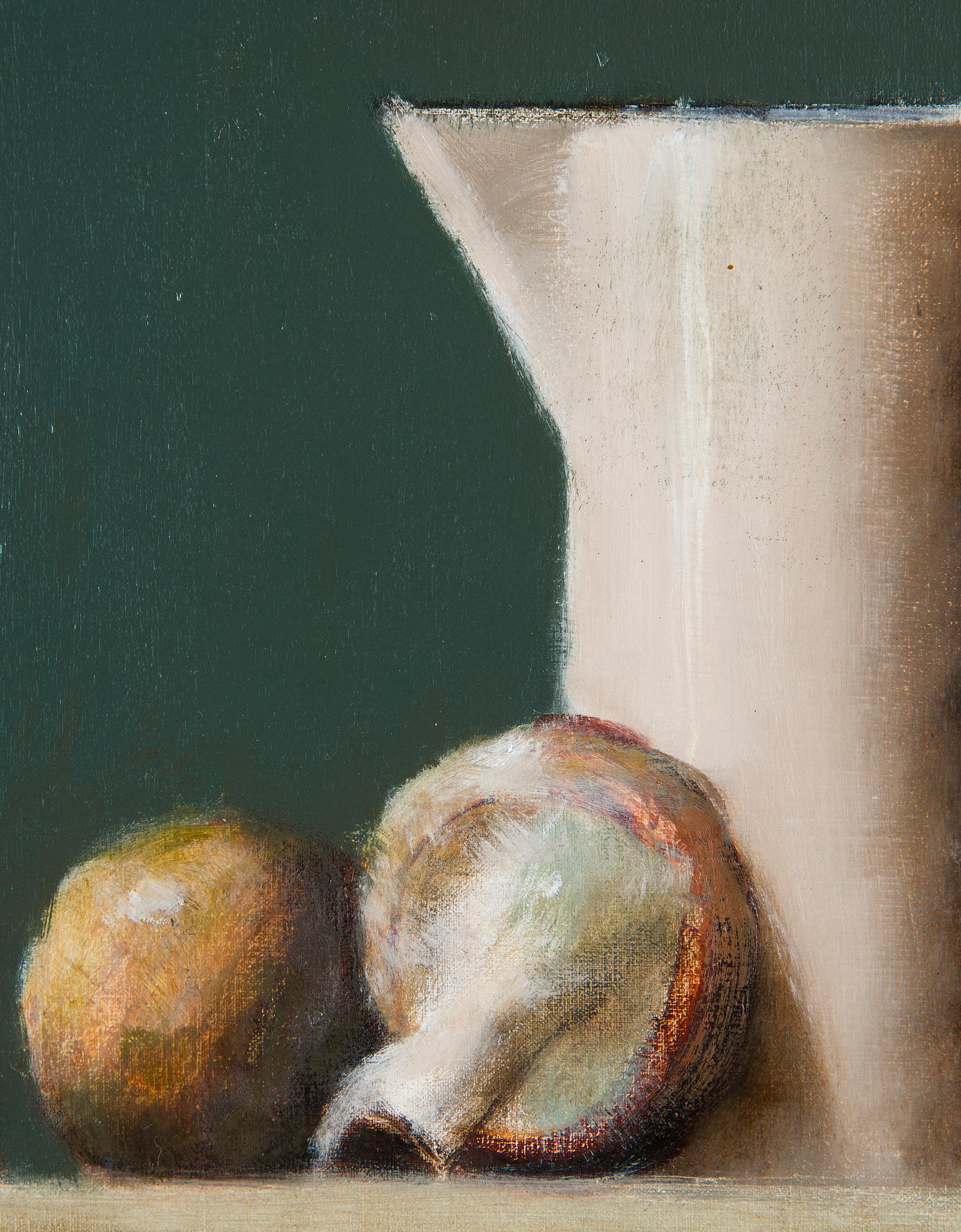 Armas Vainio, Still life with a jug and mushrooms.