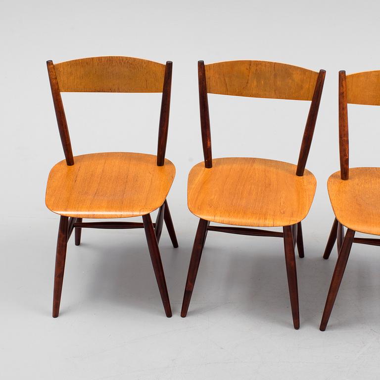 Four 'Fanett' chairs by Ilmari tapiovaara for Edsbyverken, 1969.