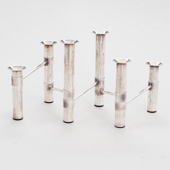Tapio Wirkkala,  a silver 'Nonstop' candelabrum TW 432, numbered 57/90, Kultakeskus, Hämeenlinna 2007.