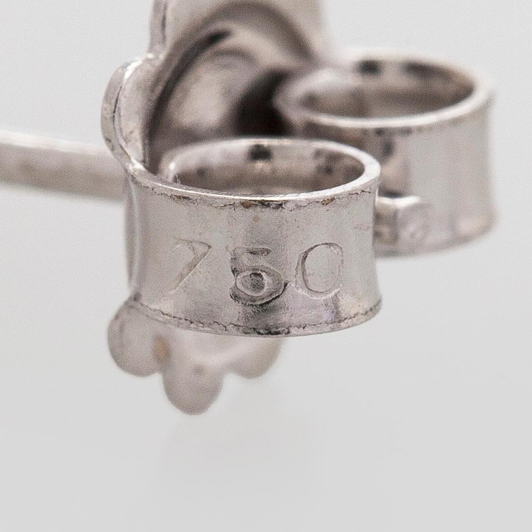 Korvakorut, 18K valkokultaa ja tanzaniitteja.