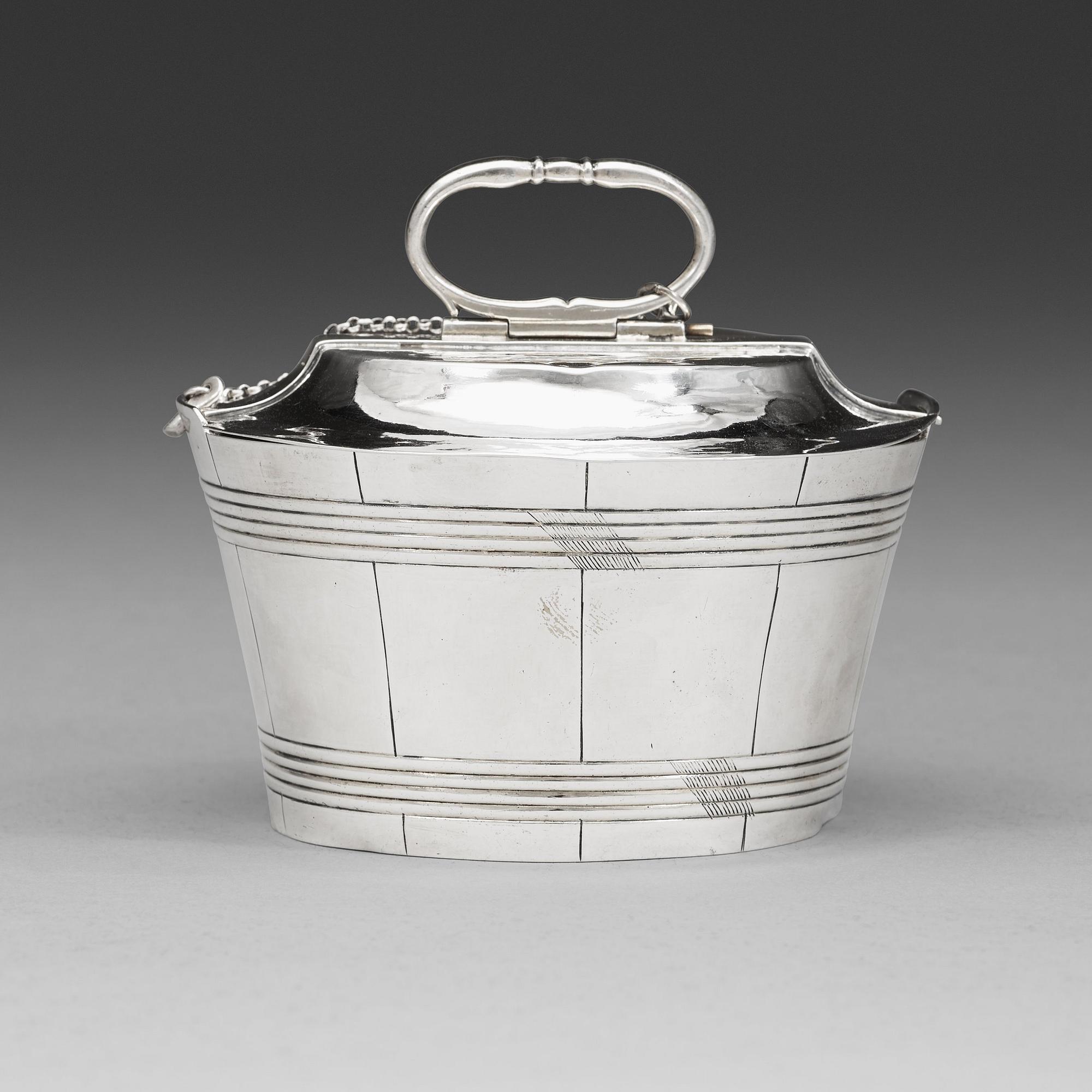 JOHAN PETTERSSON BERG, Norrköping 1759, smörtina, silver.