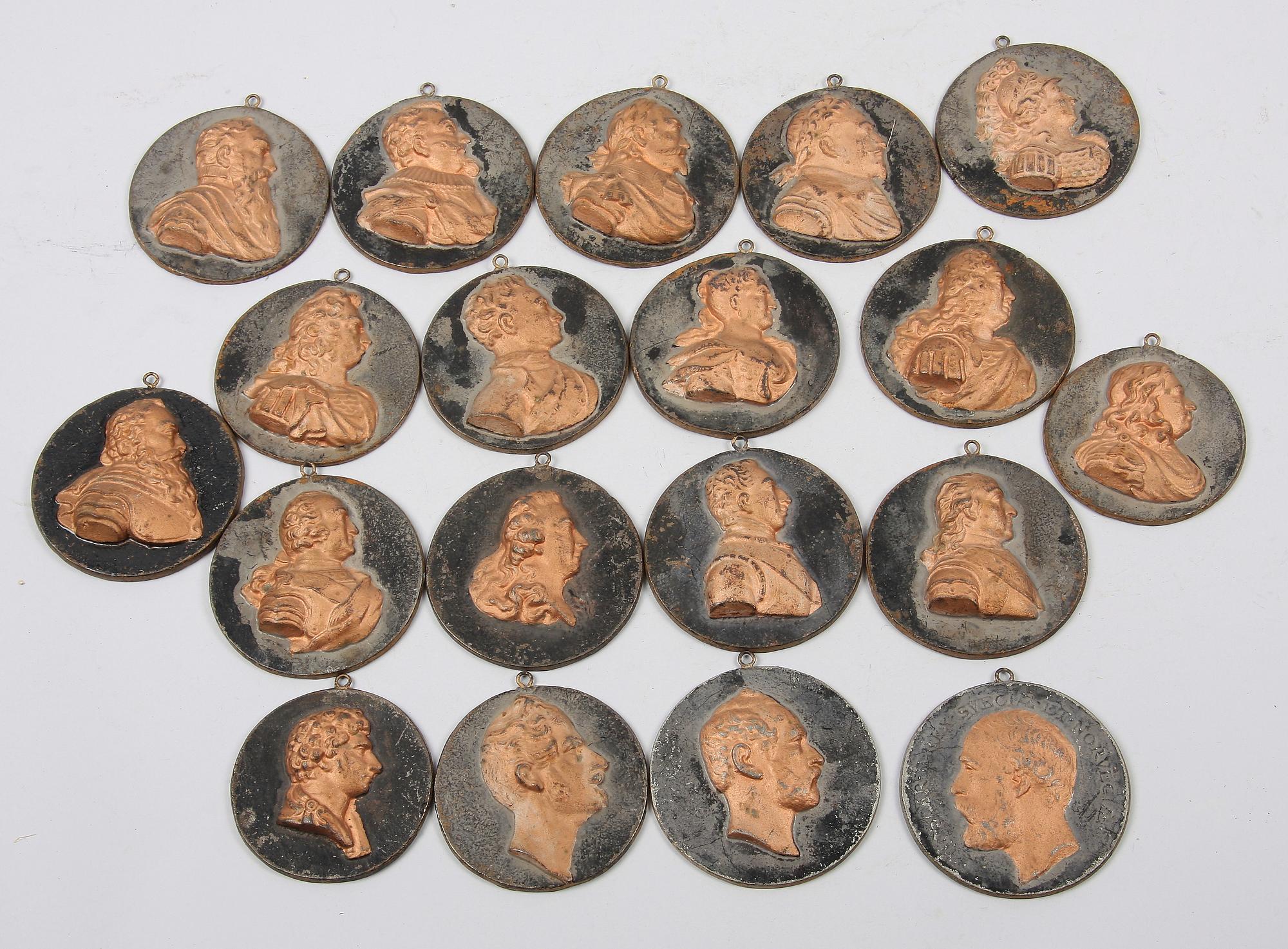 GJUTJÄRNSPLAKETTER. 19 st.