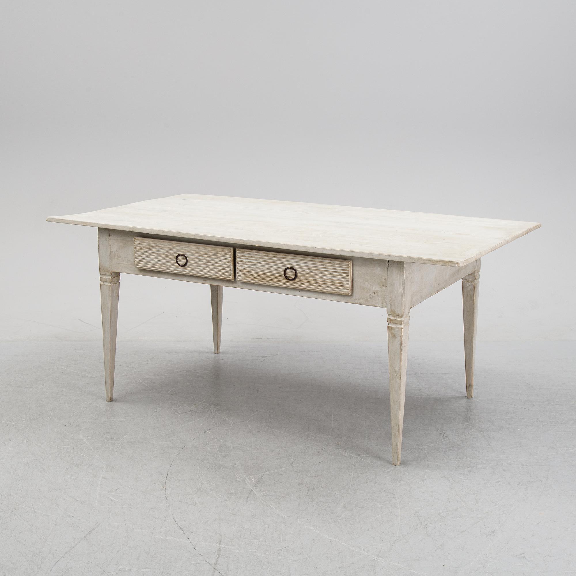 A painted table, 19th Century.