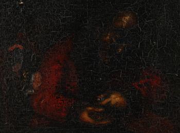 OKÄND KONSTNÄR, olja på pannå, 1700-tal.