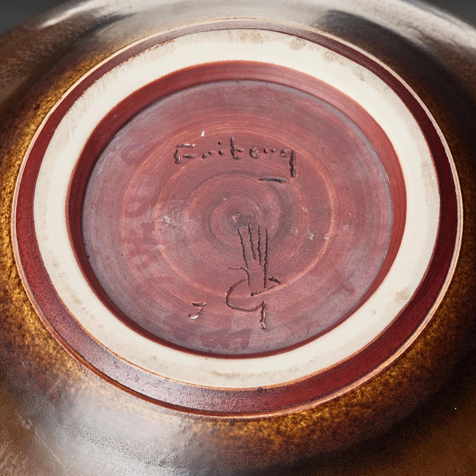 Berndt Friberg, a large stoneware urn, Gustavsberg studio, Sweden, 1968.