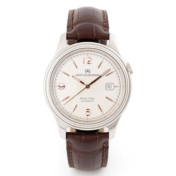 Sjöö Sandström, Royal Steel Classic, wristwatch, 41 mm.