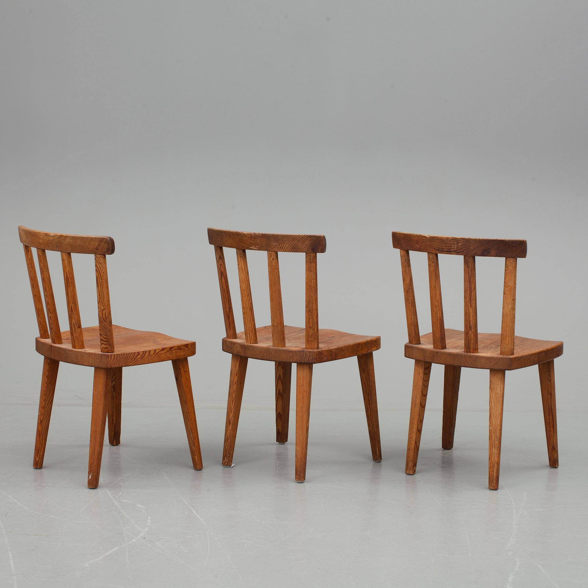 AXEL EINAR HJORTH, "Utö", AB Nordiska Kompaniet NK, 1930-/40-tal. Stolar 3 st.