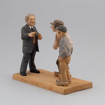 HERMAN ROSELL, sculpture, painted wood, signed and dated 1952.