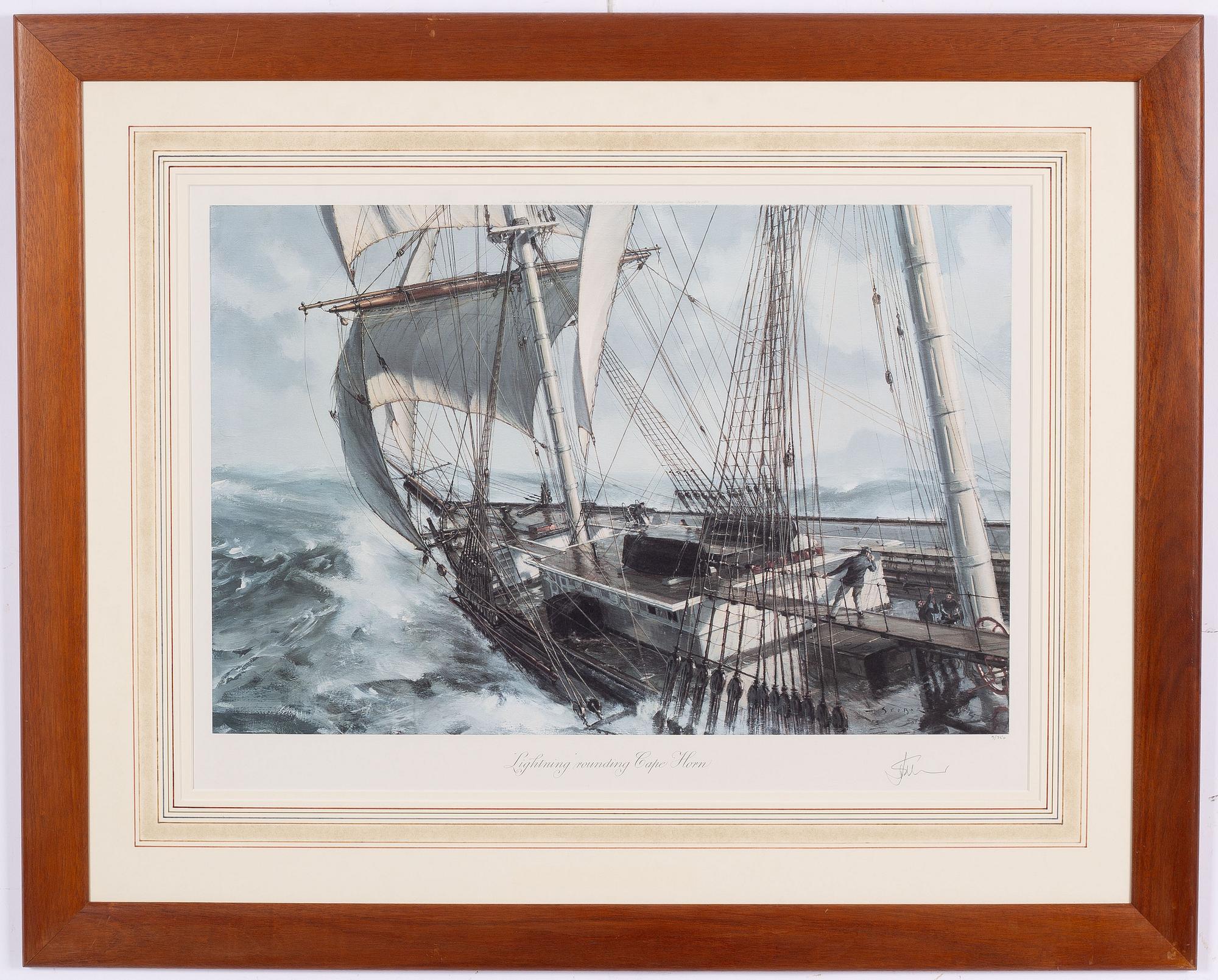 John Stobart, Clipper "Lightning" rounding Cape Horn.