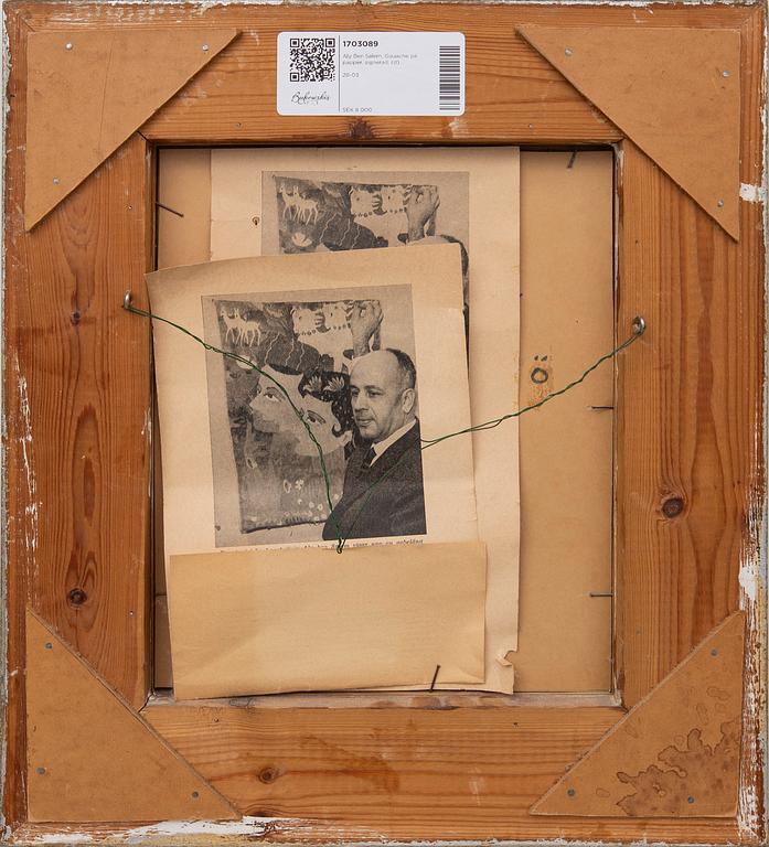 Aly Ben Salem, Gouache on paper, signed.