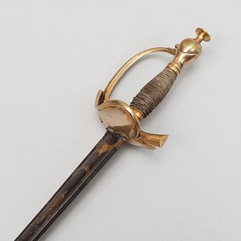 A British officer's sword, with boat shell guard, early 19th Century.