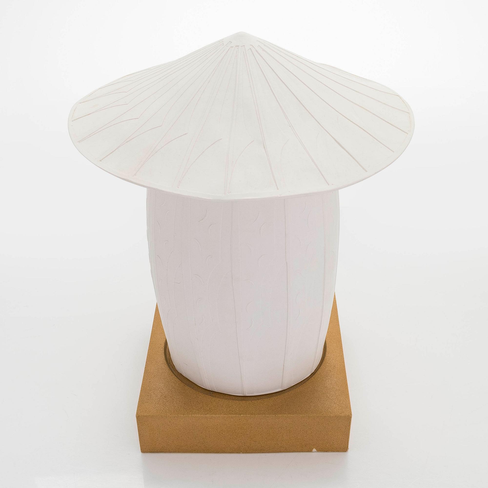 Inkeri Leivo, bordslampa "Kvällssaga", keramik, signerad Inkeri Leivo Arabia.