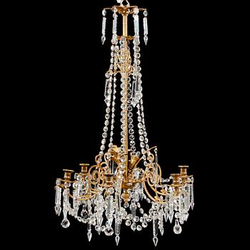 LJUSKRONA, oscariansk, 1800-talets senare del. Höjd 85 cm.