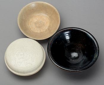 KERAMIKSKÅLAR, porslin, 4 st, porslin, Kina, Sung/Yuanstil.