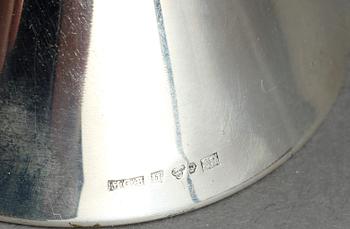 LJUSSTAKAR, ett par, silver, MGAB, Uppsala, 1968.
