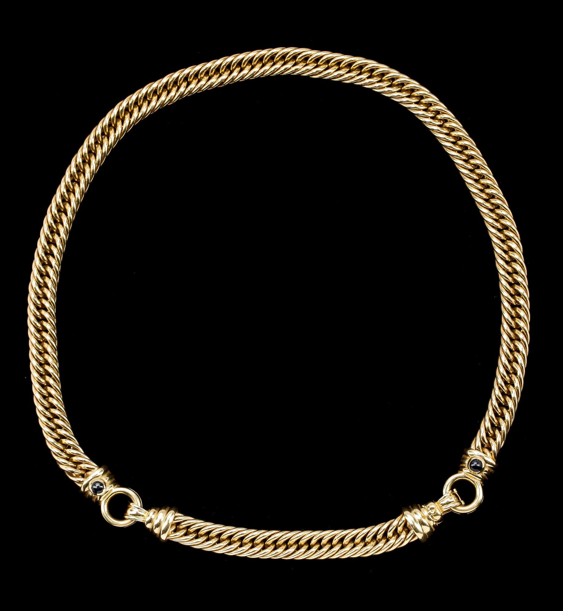 COLLIER, 18k guld, Balestra, Italien. Ca 65 gr.