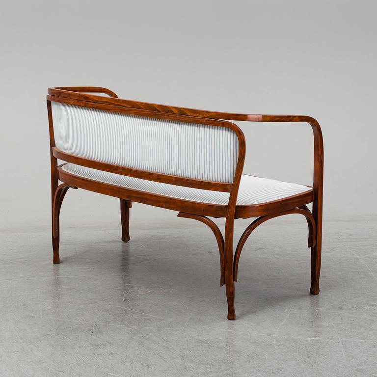 Gustav Siegel, a pair of armchairs, a pair of chairs and a sofa, probably by Jacob & Josef Kohn, Vienna early 1900's.