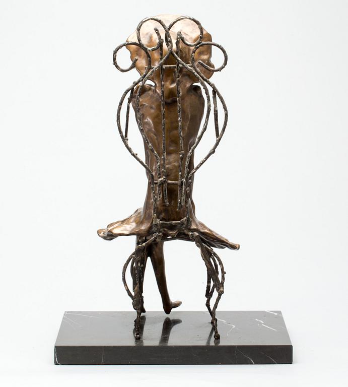 IMRE VARGA, skulptur, brons, signerad på etikett.