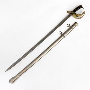 Saber, Swedish, m/1864 for the cavalry, with scabbard.