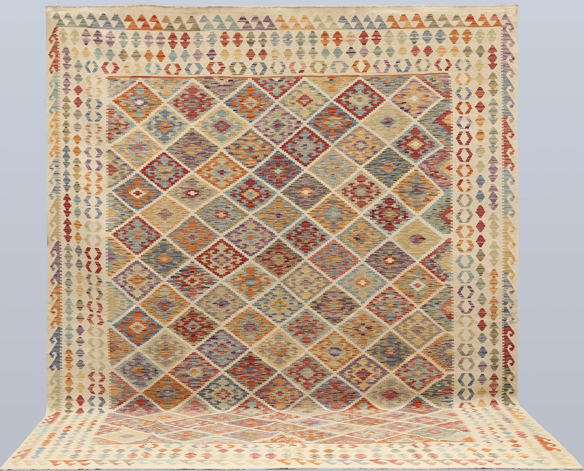 Carpet, Kelim, c. 388 x 309 cm.