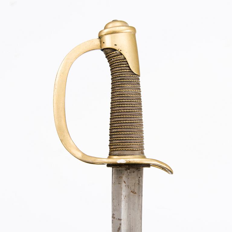 A French Cavalry Sabre, model 1822, shortened model for use in the Finnish dragoon regiment.