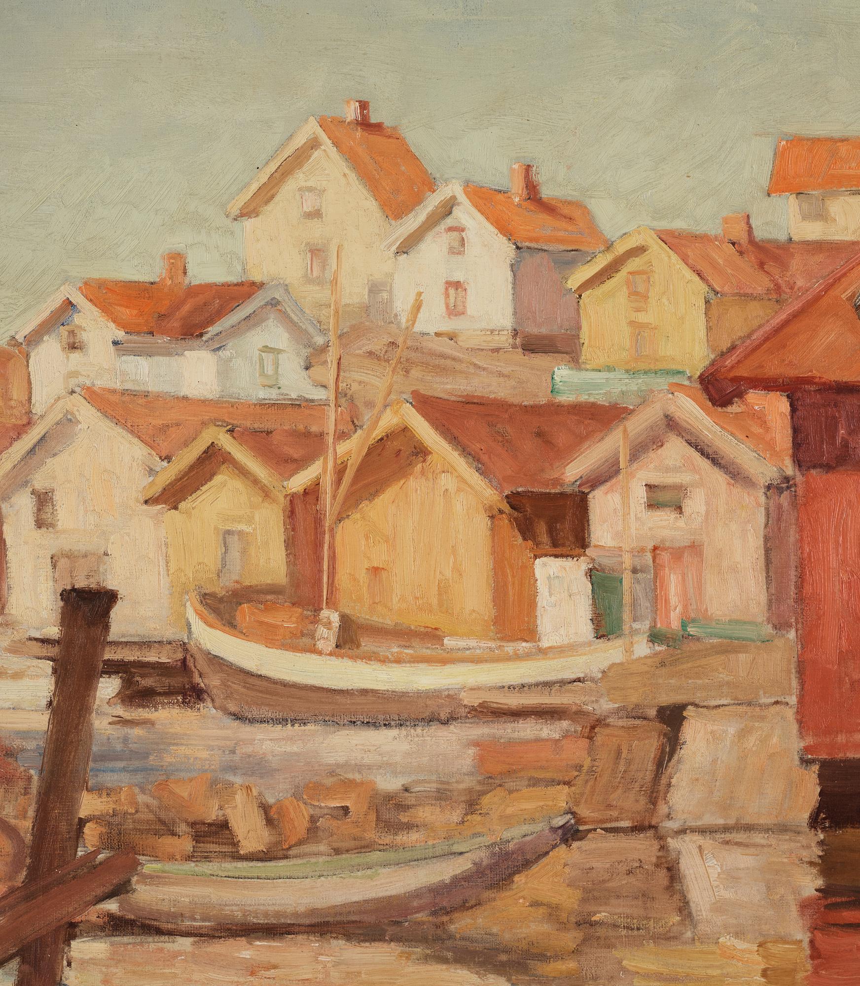 ELLIS WALLIN, oil on canvas, signed Ellis Wallin and dated -49.