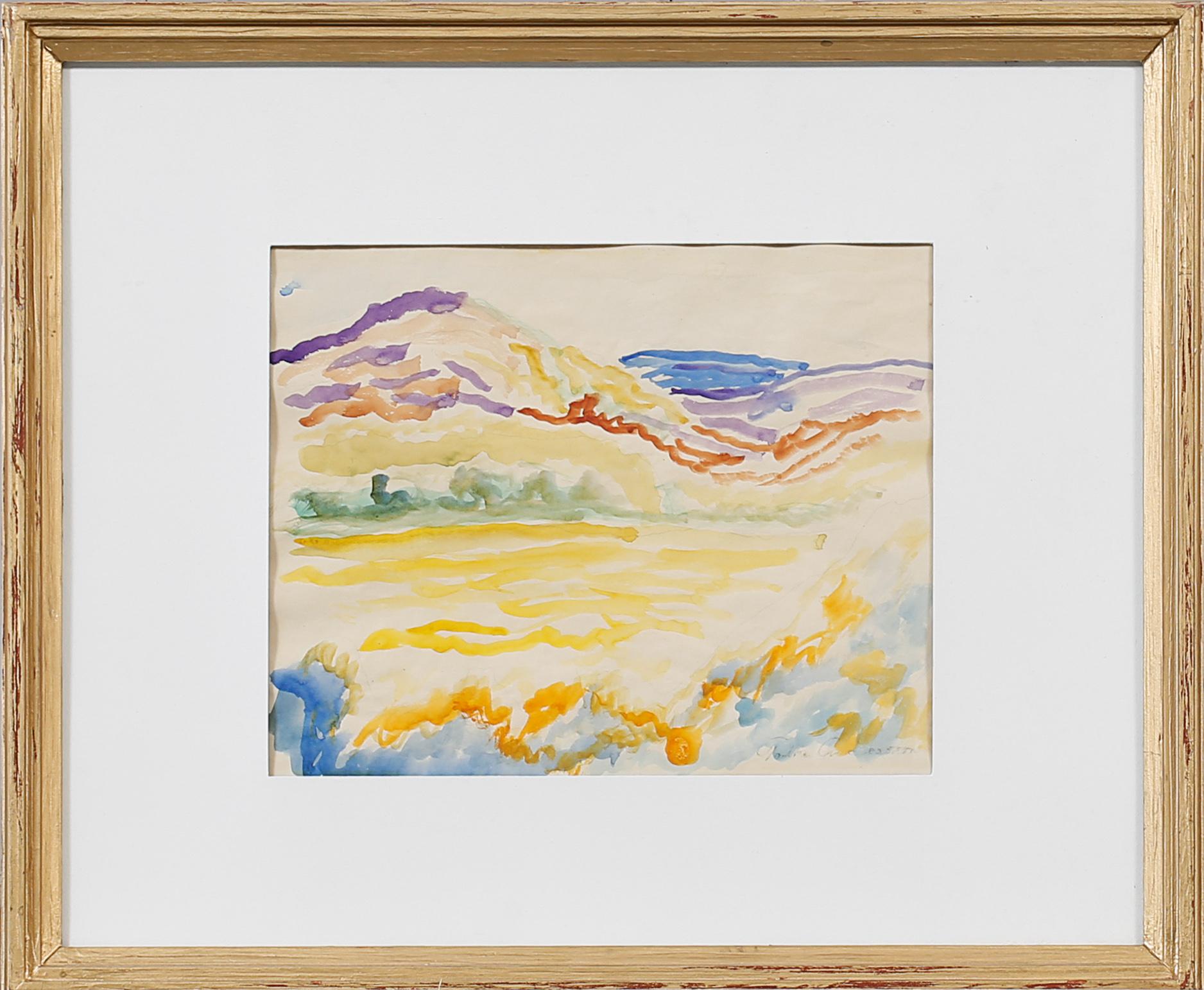 FOLKE ANDRÉASSON, 2 st, akvarell respektive pastell, signerade.