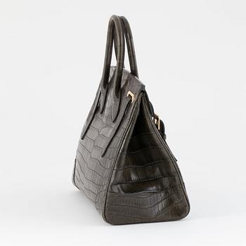 RALPH LAUREN, a green crocodile handbag, "Ricky bag".