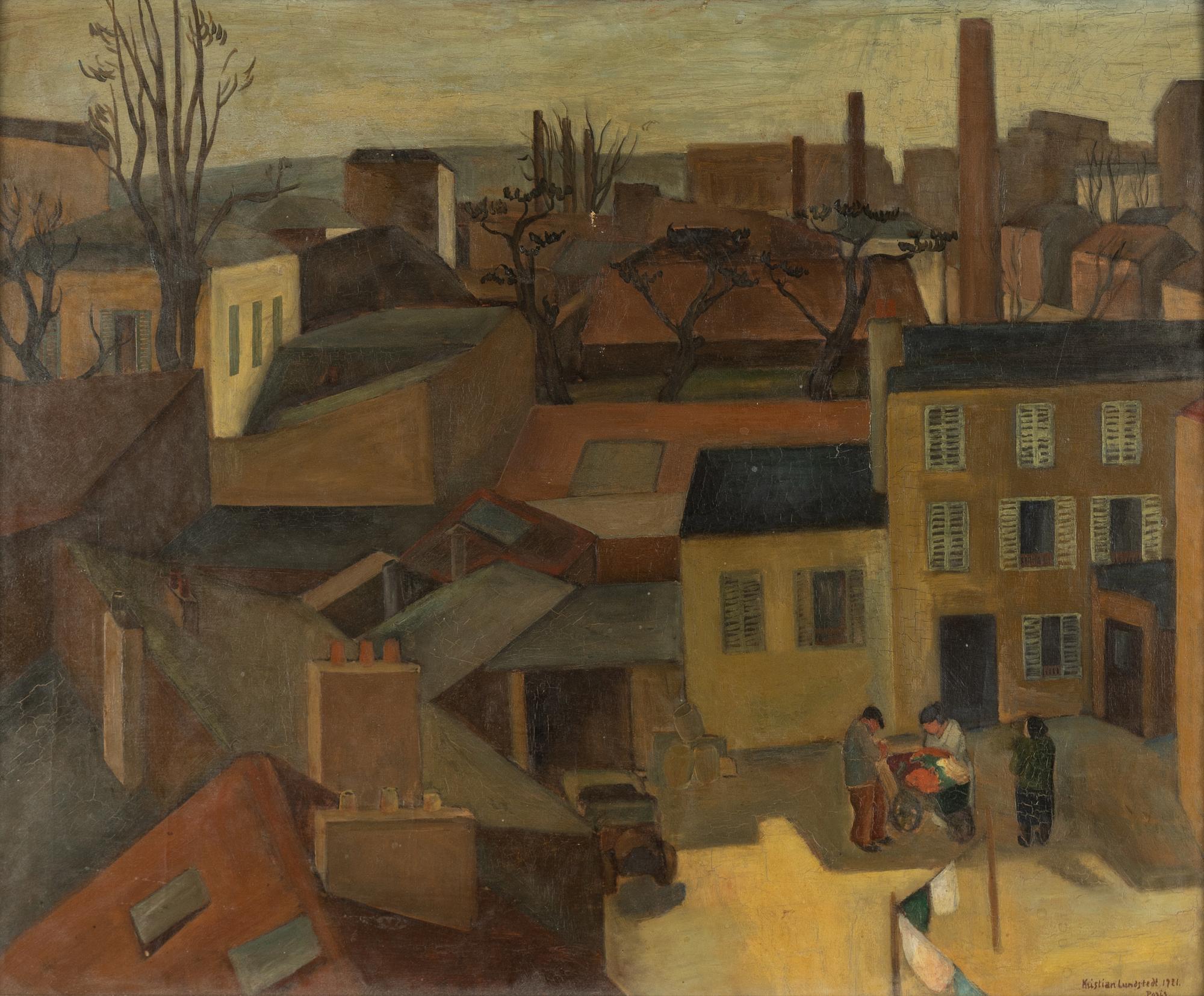 Kristian Lundstedt, oil on canvas, signed and dated 1921, Paris.