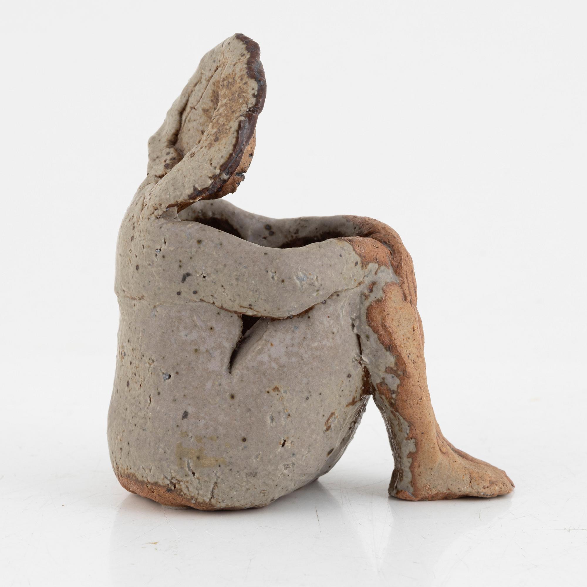 Lisa Larson, a unique chamotte stoneware sculpture, unsigned.