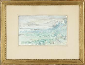 EDVIN OLLERS, 2 st, akvareller, signerade och daterade 1921 samt 1925.