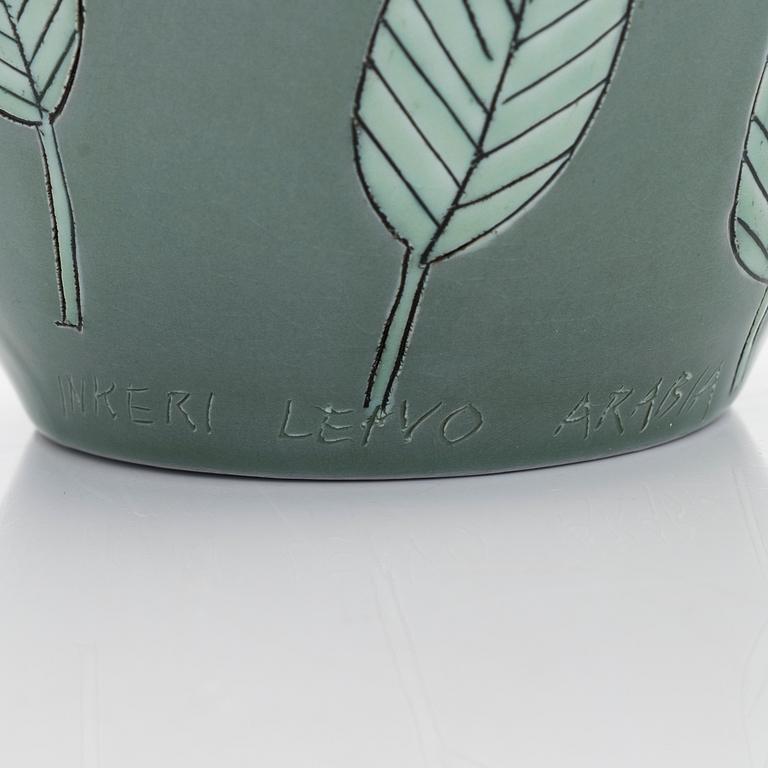 Inkeri Leivo,  a porcelain urn signed Inkeri Leivo Arabia.