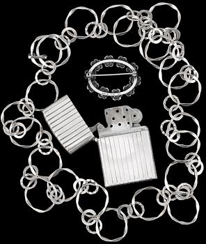 PARTI SILVER, 3 delar, bla Åke Strömdahl, 1958. Totalvikt 130g.