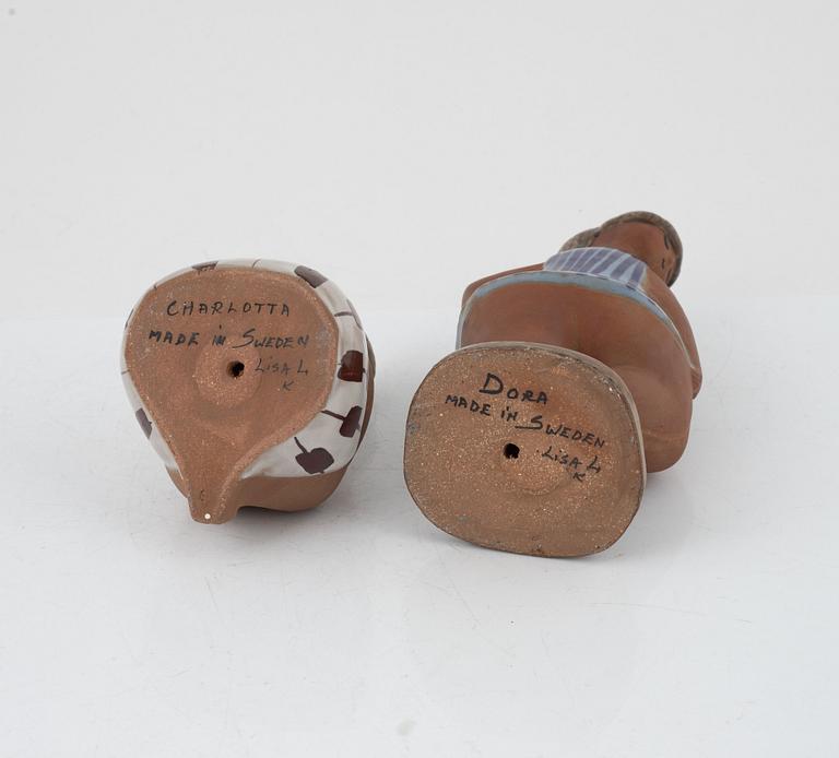 Lisa Larson, figuriner, 2 st, Gustavsberg,