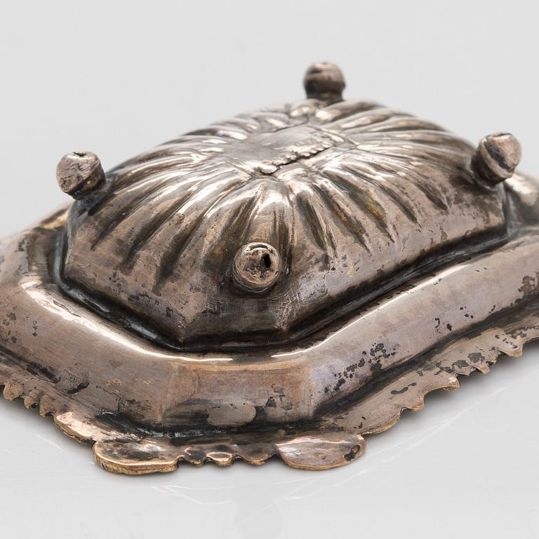 Saltkar, 2 par, silver, 1800-talets senare hälft.