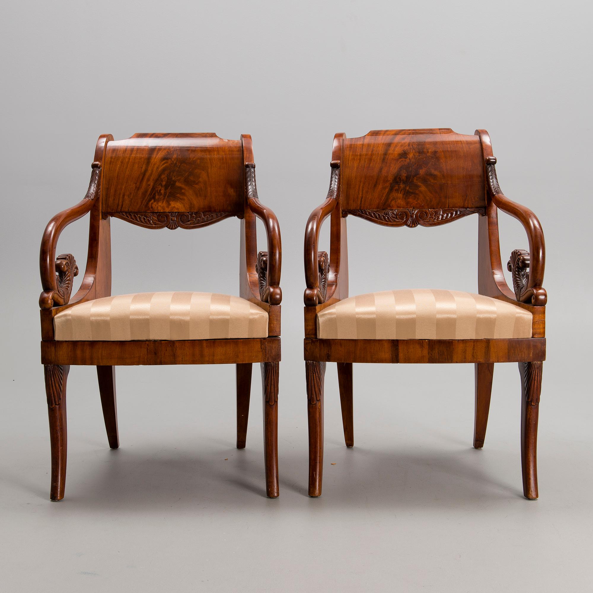 BIEDERMEIER NOJATUOLIPARI, Venäjä noin 1820-30-luku.