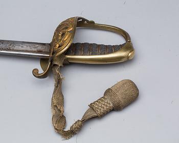 SABEL, svensk m/1859, för officer vid infanteriet.