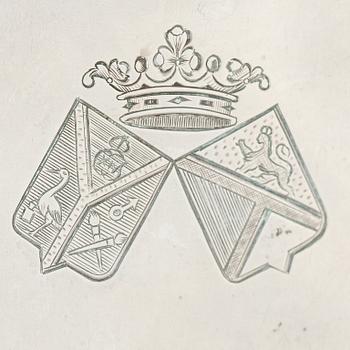 Jug, glass and silver, Axelsons GAB, Stockholm 1899.