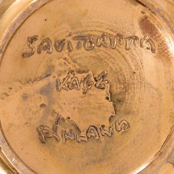 A pair of ceramic tablelamps by Kauko Forsvik, signed 'KAGE', Finland.