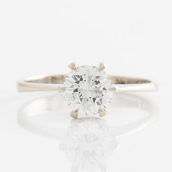 Ring, with brilliant-cut diamond.