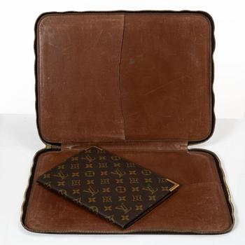 Louis Vuitton, a document holder and a note pad holder, 1985-87.
