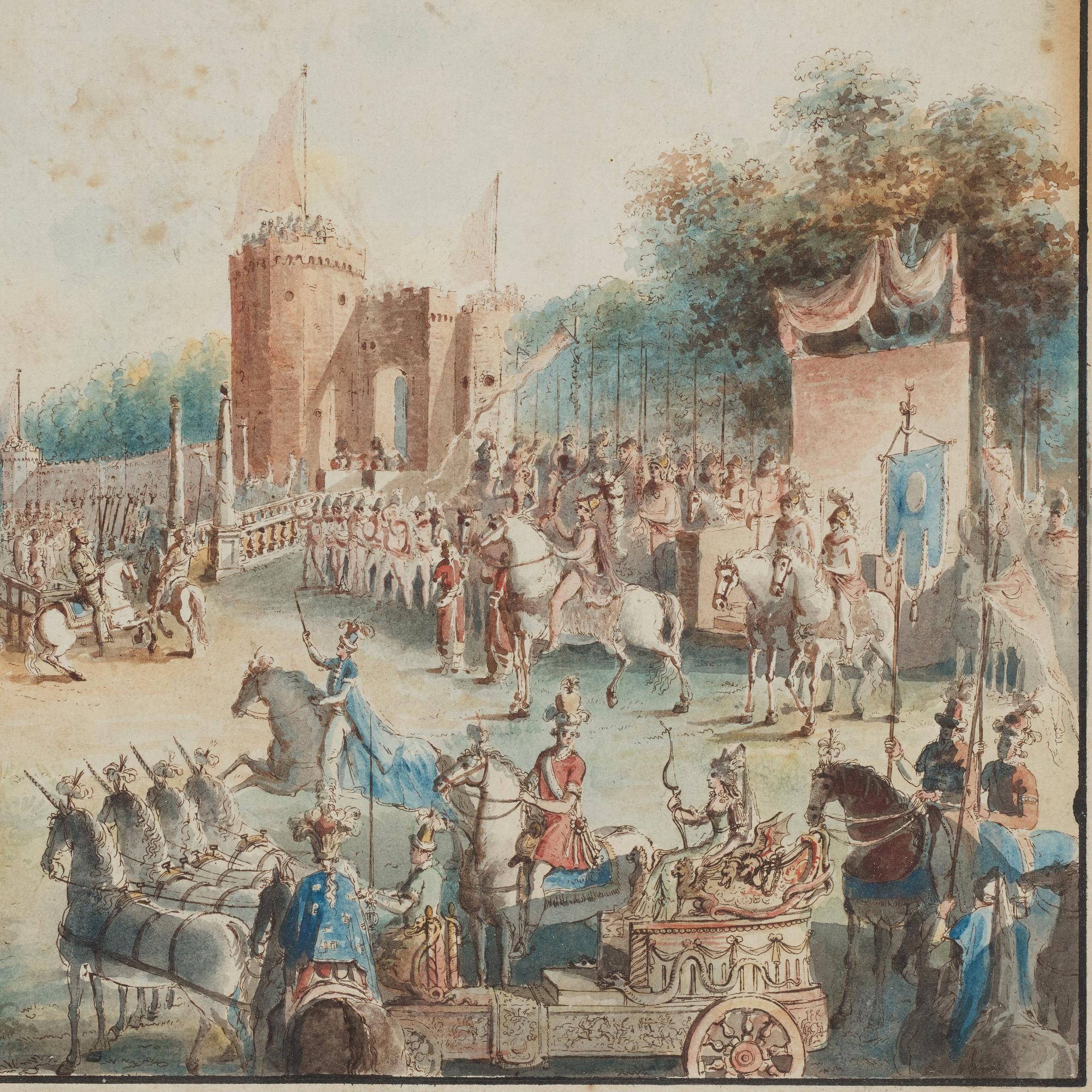 Martin Rudolf Heland, "Den förtrollade skogen, Karusell, Drottningholm 1785".