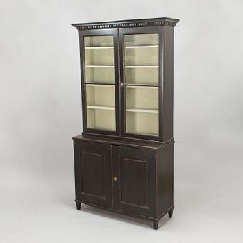A 1830s-40s late Gustavian display cabinet.