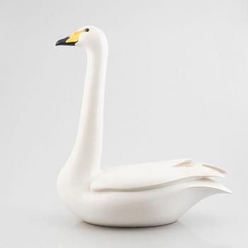 Paul Hoff, a stoneware sculpture of a swan, Gustavsberg Studio, Sweden 1990.