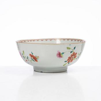 Parti Famille Rose-porslin, 5 delar, kina, Qianlong (1736-95).