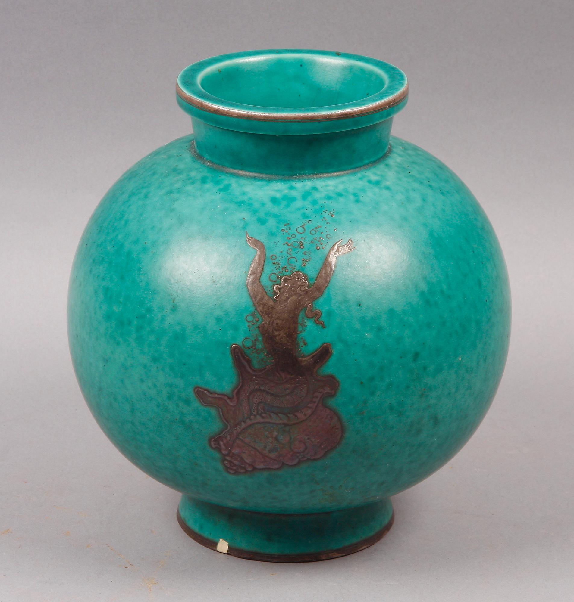 URNA, stengods, "Argenta", Wilhelm Kåge, Gustavsberg.